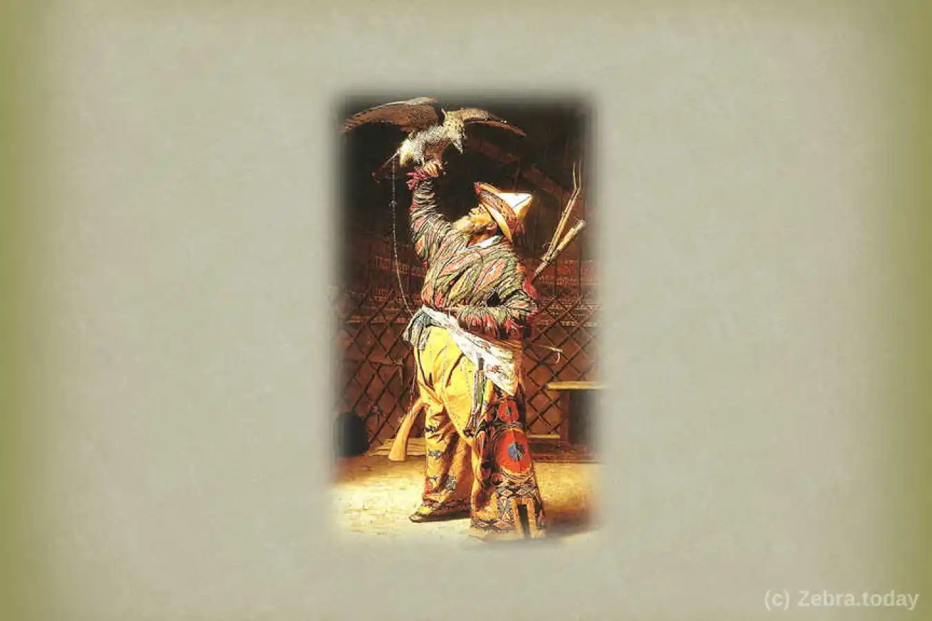 Картина В.Верещагина «Богатый казахский охотник с соколом», 1871 год