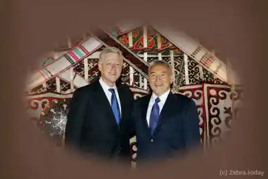 Билл Клинтон и Нурсултан Назарбаев